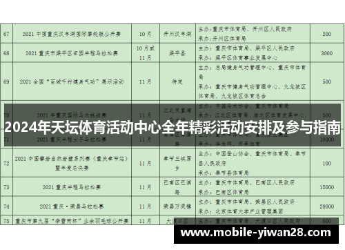2024年天坛体育活动中心全年精彩活动安排及参与指南 2024年天坛体育活动中心全年精彩活动安排及参与指南