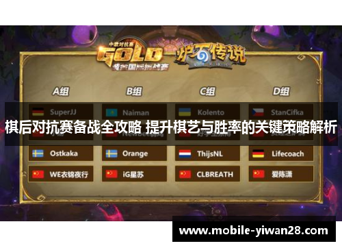 棋后对抗赛备战全攻略 提升棋艺与胜率的关键策略解析 棋后对抗赛备战全攻略 提升棋艺与胜率的关键策略解析